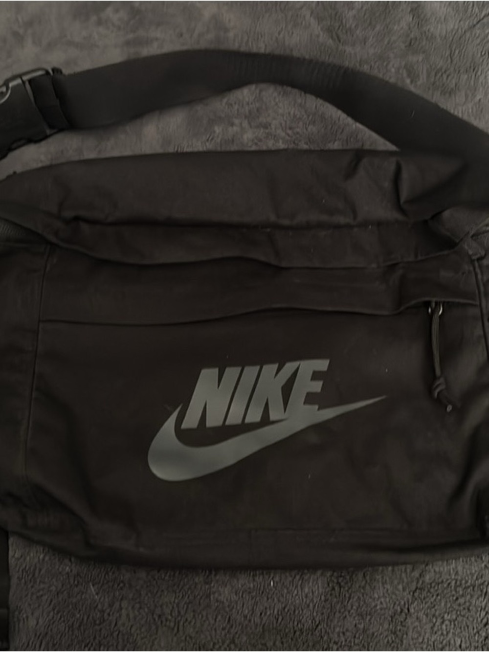 Large Nike Black Messenger Bag with Reflective Logo